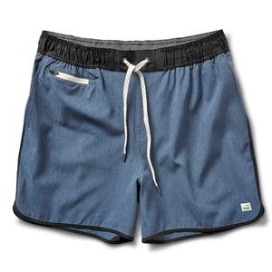 VUORI Banks 5” Shorts Azure Linen Texture